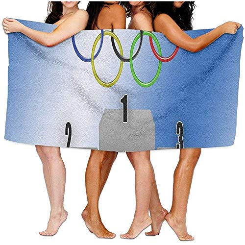 Moily Fayshow Toallas Olimpiada Medalla Suave Ligero Absorbente Manta de baño Playa Toallas 80Cm X 130Cm