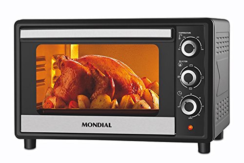 Mondial FR-14 Horno, 2000 W, 32 litros, Acero Inoxidable, Negro