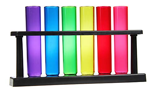 Monsterzeug Juego de 6 vasos de chupito, como accesorio divertido para fiestas, coloridos tubos de ensayo para chupitos, vasos Stamperl
