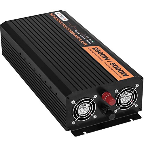 Mophorn Inversor de Corriente Coche 1500W 24V Inversor Solar Onda Pura con Pantalla LCD