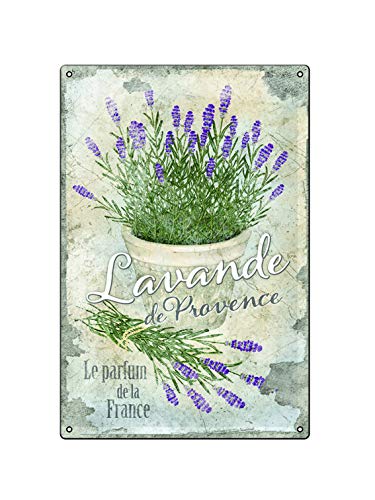 Motherland and Country-Lavender, Provence cocina regalo diseño retro creativo placa de metal pared decorativa de metal tamaño del club de cerveza 20 cm x 30 cm