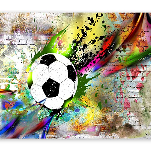 murando Fotomurales autoadhesivo Fútbol 343x256 cm Papel Pintado Decoración de Pared Murales Pegatina decorativos adhesivos 3d moderna de Diseno Fotográfico Ninos Deporte Ladrillo i-C-0095-a-a