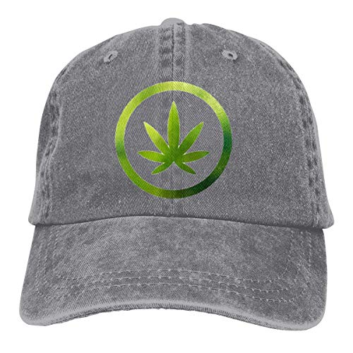 newbilly Sombrero Casual Unisex Ajustable del Sombrero del Camionero del Sombrero de béisbol del Vaquero de la impresión 3D Weed Marijuana Leaf Joint