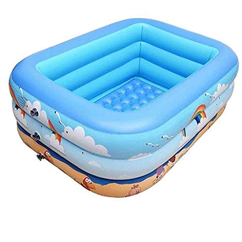 NXYJD Piscina Inflable, jacuzzis bañeras inflado tinas con Bomba de Aire eléctrica for inflar con Aire Plegable Durable for Adultos Bañeras