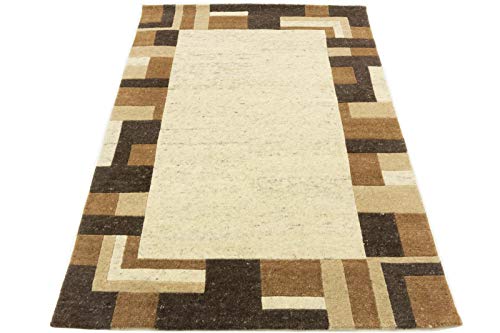 Orientimports Nepal - Alfombra Oriental Hecha a Mano de India, 100% algodón (120 x 178 cm)