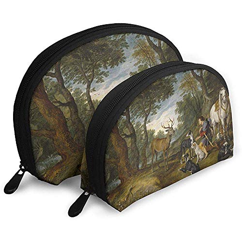 Peter Paul Rubens La visión de The Holy Hubertus Bolsas portátiles Bolsa de Maquillaje Bolsa de Aseo Bolsas de Viaje portátiles multifunción