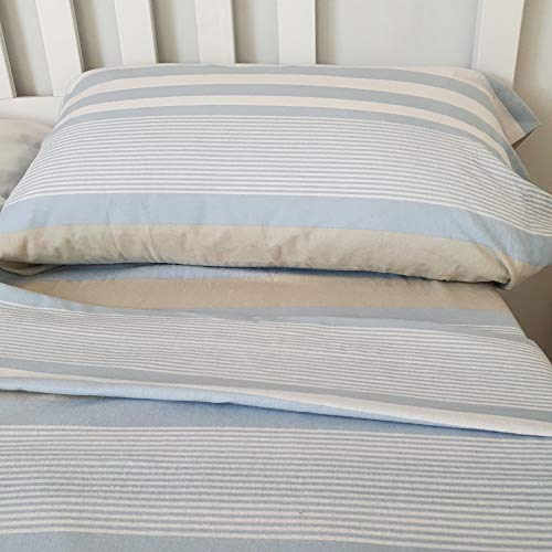 PimpamTex – Juego de Sábanas de Franela, 100% Algodón, Sábanas para Cama Estampadas y Lisas, Ideales para Invierno – (Cama 135, Marine Mistral)