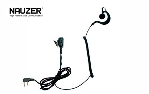 PIN-29-K Pinganillo profesional Nauzer con Micro-Auricular para Walkie Talkie KENWOOD conector 2 pins