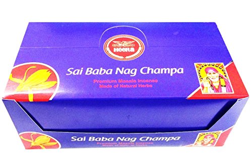 Sai Baba Nag Champa Premium Masala – Varillas de incienso de hierbas naturales 15 G