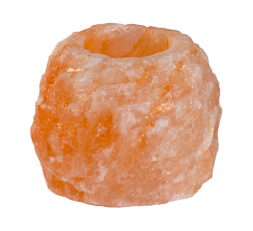 Salt Dreams 4041678000684 de Sal del Himalaya Cristal portavelas Rock, Aprox. 400 g, 40 mm Agujero