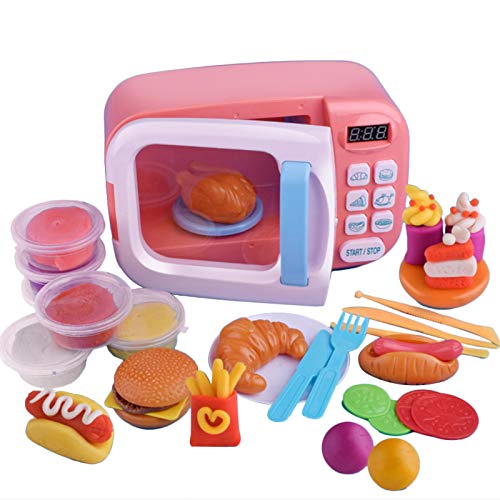 Seii Pretend Juego de Cocina Microondas para niños, Juego de simulación con iluminación y sonido realistas, Microondas de Juguete Regalo para niños Niñas here