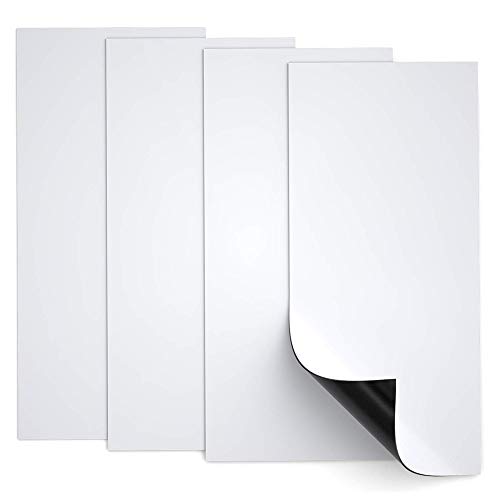 SJHPX Aire de ventilación Cubierta Campana, Rejilla de ventilación, Imán Adhesivo, Doble Espesor, Se Puede Cortar a Cualquier Tamaño, 5.5 '' x 12 '', Blanco