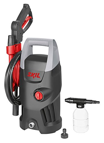 Skil 0761AA - Hidrolimpiadora de Alta presión (1400 W, 105 Bar, 370 l/h, Rango de operación de 11 m, Pistola de gatillo, Botella de detergente, Lanza)