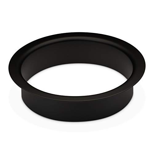 SO-TECH® Anillo de Entrada Acero Fino Negro Mate Ø 180 mm Altura 41,5 mm para Instalación en Lavabos o Encimeras