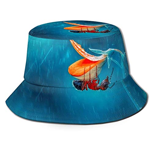 Sombrero de Pescador de Hormiga y Flor, Sombreros de ala Ancha para Viajes de Verano en la Playa