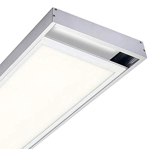 Soporte de Superficie para convertir Panel slim. Color Marco blanco. Fabricado en Aluminio. Kit para Techos. Convertir panel led empotrar en superficie facilmente. (120x60cm)