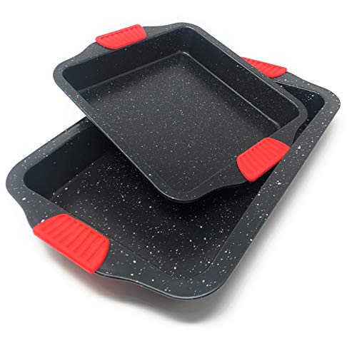 Space Home - Rustidera de Horno - Acero Esmaltado - Recubrimiento Antiadherente - Set de 2