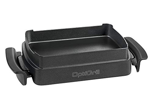 Tefal OptiGrill Snacking/Baking XA7258 Bandeja para hornear, 1.6 litros, fundición de Aluminio, Negro