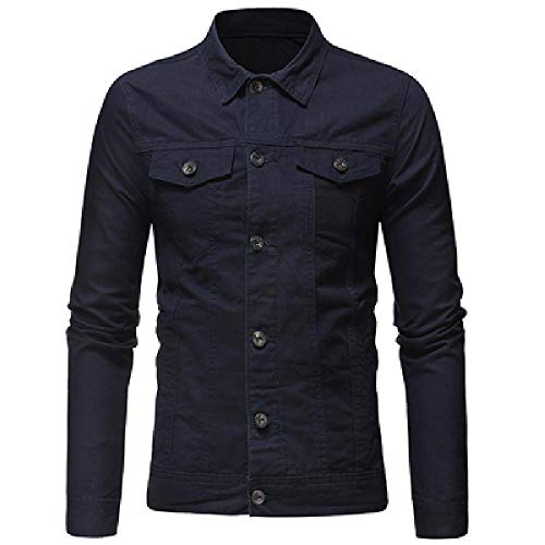 U/A Hombres Chaquetas Streetwear Denim Chaqueta Casual Hombre Chaqueta Primavera Nuevo Poliéster Para Hombre Azul azul XXL