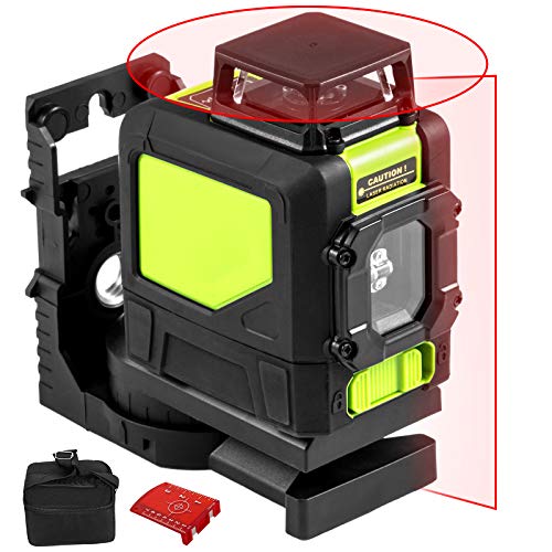 VEVOR Nivel Láser Nivel Láser Rotativo 360 ° Rotary Red Laser Level Kit Rotary Red Cross 5 Line Self Leveling 901CR Horizon Vertical