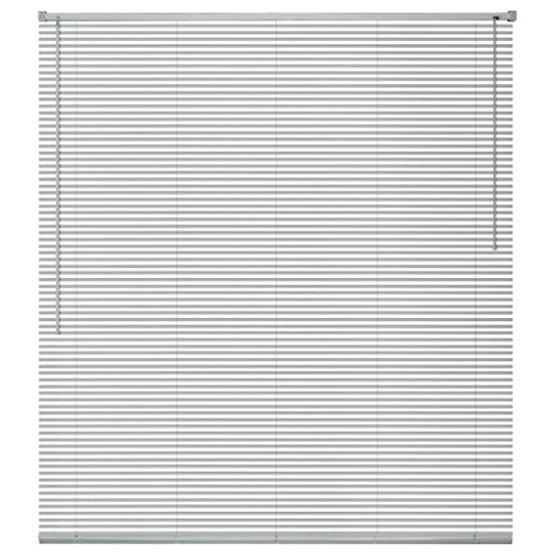 vidaXL Persiana Veneciana Cortinas Sombras Lamas Hogar Habitación Dormitorio Filtrar Luz Accesorios Baño para Ventanas de Aluminio Plateada