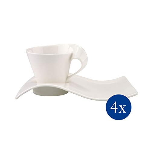 Villeroy & Boch NewWave Juego de Cappuccino, 8 pz, Porcelana, Blanco