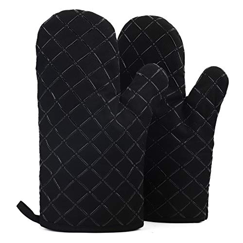 WERPOWER Guantes de Horno, Guantes y agarraderas para Horno, Guantes de Cocina Resistentes al Calor Antideslizante para BBQ Juego de Cocina Hornear Parrilla Barbacoa Guantelete