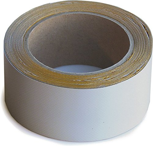 Wupsi Cinta de Reparación de PVC - para Lonas, Cubierta de Remolque, Invernadero, Toldo, Carpa, Tienda Campaña y Persianas - Gris, 5 Cm X 5 M