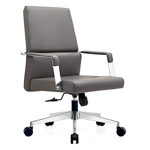 WYB Presidente de Jefe Multifuncional Silla High Back Manager Silla de Cuero Silla giratoria Silla ergonómica (Gris)