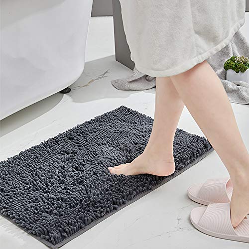 X-BLTU Alfombrilla de baño Antideslizante,Felpilla Absorbente para Puerta de Microfibras Suaves Felpudo, Alfombras para baño, Cocina, Dormitorio, Sala de Estar, Mascotas-Lavable a máquina