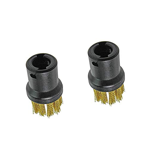 Xkfgcm 2 Piezas Boquillas para Cepillo de Alambre de Latón Cepillo de Limpieza a Vapor Boquilla Redonda Cepillo para Limpiador de Vapor Karcher SC1 SC2 CTK10 SC3 SC4 SC5 SC7