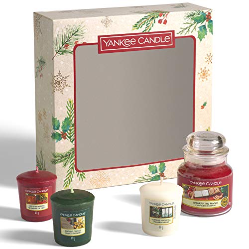 Yankee Candle - Juego de 3 velas aromáticas navideñas (3 velas aromáticas)