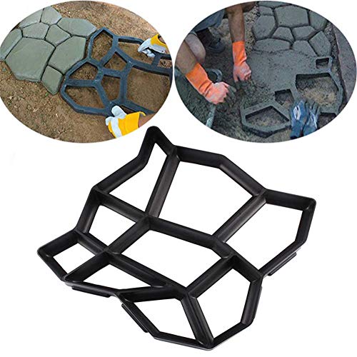 YJZ Molde de pavimentación de concreto, moldes de plástico para moldes de Caminos, moldes de pavimentación de pavimentos, moldes de Ladrillos moldes de moldes Cuadrados para jardín,43 * 43CM