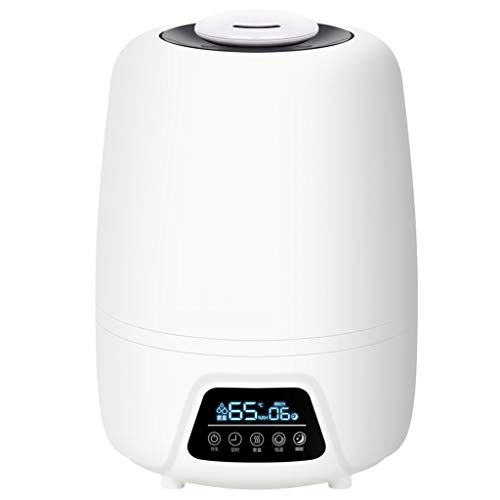 YUN HAI Mini Humidificador De Vapor Frío, 5L Ultrasónico Turística Humidificador For El Dormitorio, Humidificadores Portátiles Aceite Esencial con Salida De Vapor Ajustable, Temporizador, Blanco