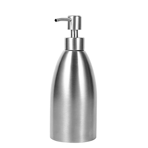 Zunate Dispensador de Jabón, 500 ML de Acero Inoxidable Dispensador de jabón Fregadero de la Cocina Baño Grifo Caja de champú Contenedor de jabón