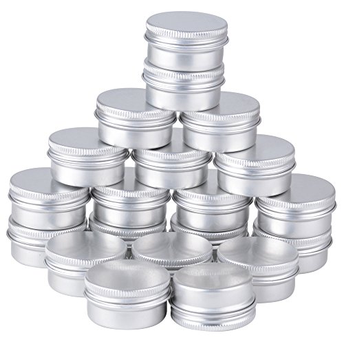 20pcs 15ml Tarros de Aluminio Vacías Latas de Aluminio Contenedor para Viaje Velas Conservacioes Regalos