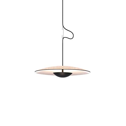 Accesorio De Luces Colgantes LED De 12W Versión Mejorada De Lámpara Colgante De Techo De Hierro Forjado Diseño Nórdico Lámpara De Araña con Forma De OVNI Decoración Artística,Beige