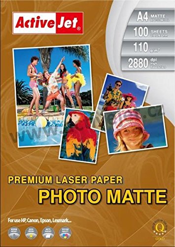 Activejet - Laser premium matte photo a4 mate color blanco - papel fotográfico (laser/inyección de tinta, a4, mate, color blanco)