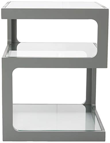 ASPECT Rossini - Mesa Auxiliar para lámpara de Mesa de café, Madera, Gris, 40 x 40 x 52 cm