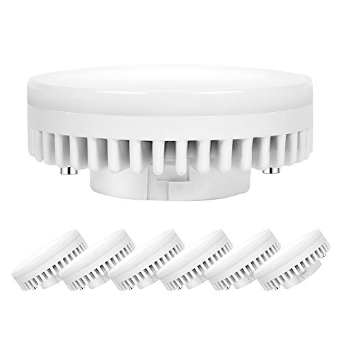 Auting Bombilla GX53 LED 2700K 9W Blanco Cálido,GX53 Lámpara No Regulable,Reemplaza Bombillas Halógenas 85W o GX53 CFL de 13W,Paquete de 6