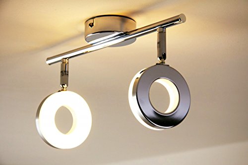 Barra de dos aros LED de metal cromo