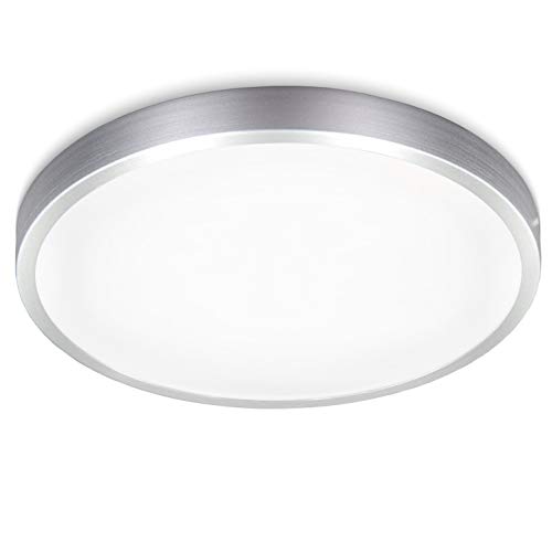 B.K.Licht Lámpara de techo moderna I Ecológico I Fácil montaje I LED Plafón Φ29 cm I Blanco Natural 4000K, 1500LM I Exterior y Interior I Luz de techo