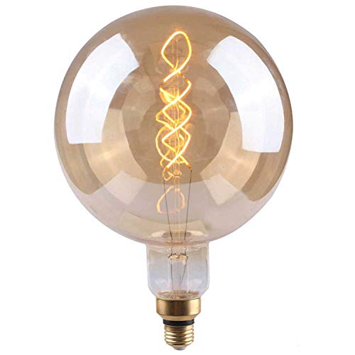 Bombilla LED Globo Gigante E27 4W Equi.28W 280lm Regulable 2100K Transparente 25000H 7hSevenOn Vintage