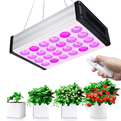 Bozily Lámpara de Planta, 1000W Luz para Crecimiento Plantas Interior Espectro Completo Control Remoto, Regulable, Temporizador 6/12/18 H, 168 LEDs Cultivo Interior Crecimiento y Floracion Grow Light