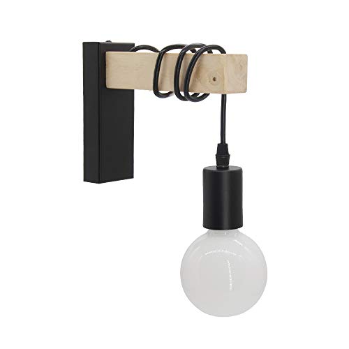 BYX Loft Style Lámpara moderna E27 Apliques de pared Luminaria para iluminación interior Pasillo Mesita de noche Soporte de lámpara de sala de estudio montado en la pared de metal