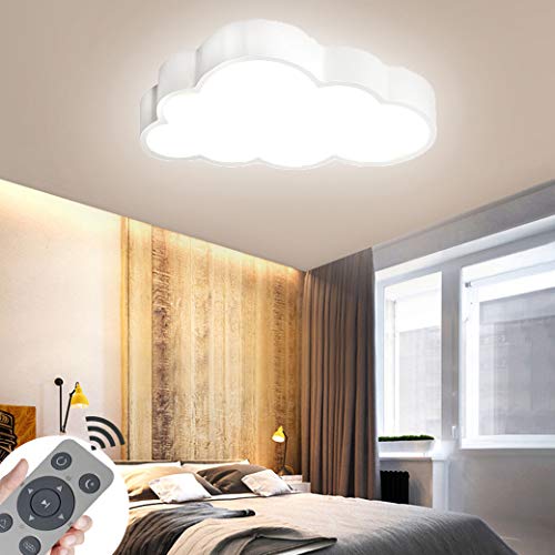 CASNIK 64W Luces de techo Nubes Regulable Lámpara de techo ultradelgada LED ultradelgada Lámpara de la sala de estar del dormitorio de la cocina (Blanco-64W Regulable)