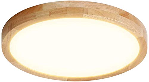 CDwxqBB Plafón De Madera Maciza Ajustable De Tres Colores, Plafón De Baño LED, Que Se Utiliza En El Dormitorio, La Cocina, La Sala De Estar Y El Pasillo [A-Level Energy ++],30cm