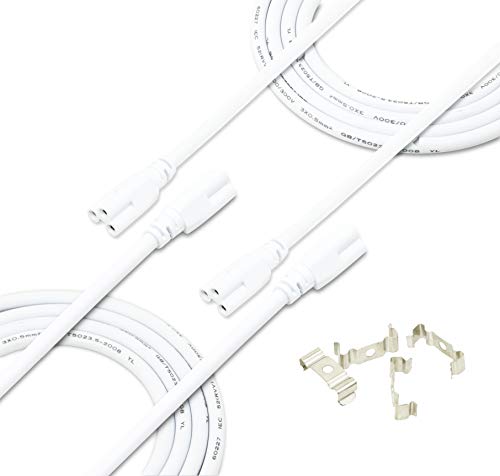 CERRXIAN T5 T8 - Cable de conexión para lámpara LED, luces de techo, luces de día, cable de tubo integrado, cable enlazable para tubo LED, soporte de lámpara con cables (2 unidades) (2 m)