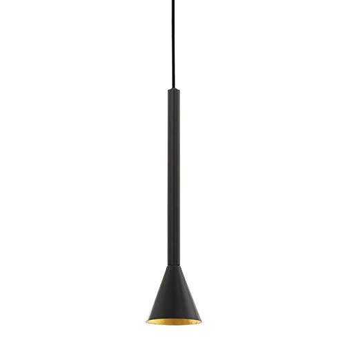 EGLO Lámpara colgante Cortaderas, 1 foco, vintage, industrial, lámpara de techo de acero en negro, dorado, lámpara de comedor, lámpara de salón colgante con casquillo GU10