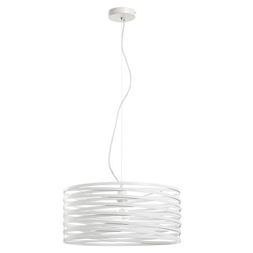 EXO Lighting - Lámpara de techo circular SIRA blanca E27 interior IP20. Colgante blanco moderno para salón, comedor y hoteles.